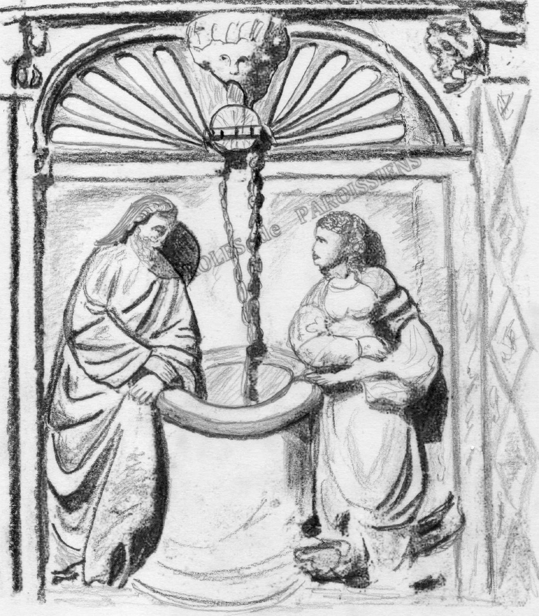 Évangile selon saint Jean 4,5-42
En ce temps-là, Jésus arriva à une ville de Samarie, appelée Sykar, près du terrain que Jacob avait donné à son fils Joseph. Là se trouvait le puits de Jacob. Jésus, fatigué par la route, s'était donc assis près de la source. C'était la sixième heure, environ midi. Arrive une femme de Samarie, qui venait puiser de l'eau. Jésus lui dit : « Donne-moi à boire. » - En effet, ses disciples étaient partis à la ville pour acheter des provisions. La Samaritaine lui dit : « Comment ! Toi, un Juif, tu me demandes à boire, à moi, une Samaritaine ? » - En effet, les Juifs ne fréquentent pas les Samaritains. Jésus lui répondit : « Si tu savais le don de Dieu et qui est celui qui te dit : « Donne-moi à boire », c'est toi qui lui aurais demandé, et il t'aurait donné de l'eau vive. » Elle lui dit : « Seigneur, tu n'as rien pour puiser, et le puits est profond. D'où as-tu donc cette eau vive ? Serais-tu plus grand que notre père Jacob qui nous a donné ce puits, et qui en a bu lui-même, avec ses fils et ses bêtes ? » Jésus lui répondit : « Quiconque boit de cette eau aura de nouveau soif ; mais celui qui boira de l'eau que moi je lui donnerai n'aura plus jamais soif ; et l'eau que je lui donnerai deviendra en lui une source d'eau jaillissant pour la vie éternelle. » La femme lui dit : « Seigneur, donne-moi de cette eau, que je n'aie plus soif, et que je n'aie plus à venir ici pour puiser. » Jésus lui dit : « Va, appelle ton mari, et reviens. » La femme répliqua : « Je n'ai pas de mari. » Jésus reprit : « Tu as raison de dire que tu n'as pas de mari : des maris, tu en as eu cinq, et celui que tu as maintenant n'est pas ton mari ; là, tu dis vrai. » La femme lui dit : « Seigneur, je vois que tu es un prophète !... Eh bien ! Nos pères ont adoré sur la montagne qui est là, et vous, les Juifs, vous dites que le lieu où il faut adorer est à Jérusalem. » Jésus lui dit : « Femme, crois-moi : l'heure vient où vous n'irez plus ni sur cette montagne ni à Jérusalem pour adorer le Père. Vous, vous adorez ce que vous ne connaissez pas ; nous, nous adorons ce que nous connaissons, car le salut vient des Juifs. Mais l'heure vient - et c'est maintenant - où les vrais adorateurs adoreront le Père en esprit et vérité : tels sont les adorateurs que recherche le Père. Dieu est esprit, et ceux qui l'adorent, c'est en esprit et vérité qu'ils doivent l'adorer. » La femme lui dit : « Je sais qu'il vient, le Messie, celui qu'on appelle Christ. Quand il viendra, c'est lui qui nous fera connaître toutes choses. » Jésus lui dit: « Je le suis, moi qui te parle. »
À ce moment-là, ses disciples arrivèrent ; ils étaient surpris de le voir parler avec une femme. Pourtant, aucun ne lui dit : « Que cherches-tu ? » ou bien : « Pourquoi parles-tu avec elle ? »
La femme, laissant là sa cruche, revint à la ville et dit aux gens : « Venez voir un homme qui m'a dit tout ce que j'ai fait. Ne serait-il pas le Christ ? » Ils sortirent de la ville, et ils se dirigeaient vers lui.
Entre-temps, les disciples l'appelaient : « Rabbi, viens manger. » Mais il répondit : « Pour moi, j'ai de quoi manger : c'est une nourriture que vous ne connaissez pas. » Les disciples se disaient entre eux : « Quelqu'un lui aurait-il apporté à manger ? » Jésus leur dit : « Ma nourriture, c'est de faire la volonté de Celui qui m'a envoyé et d'accomplir son oeuvre. Ne dites-vous pas : « Encore quatre mois et ce sera la moisson »? Et moi, je vous dis : Levez les yeux et regardez les champs déjà dorés pour la moisson. Dès maintenant, le moissonneur reçoit son salaire : il récolte du fruit pour la vie éternelle, si bien que le semeur se réjouit en même temps que le moissonneur. Il est bien vrai, le dicton : « L'un sème, l'autre moissonne. » Je vous ai envoyés moissonner ce qui ne vous a coûté aucun effort ; d'autres ont fait l'effort, et vous en avez bénéficié. »
Beaucoup de Samaritains de cette ville crurent en Jésus, à cause de la parole de la femme qui rendait ce témoignage: « Il m'a dit tout ce que j'ai fait. »
Lorsqu'ils arrivèrent auprès de lui, ils l'invitèrent à demeurer chez eux. Il y demeura deux jours. Ils furent encore beaucoup plus nombreux à croire à cause de sa parole à lui, et ils disaient à la femme : « Ce n'est plus à cause de ce que tu nous as dit que nous croyons : nous-mêmes, nous l'avons entendu, et nous savons que c'est vraiment lui le Sauveur du monde. »
http://croire.la-croix.com/Paroisses/Textes-du-dimanche/2017/3e-dimanche-de-Careme-dimanche-19-mars-2017/Le-septieme-homme Évangile selon saint Jean 4,5-42
En ce temps-là, Jésus arriva à une ville de Samarie, appelée Sykar, près du terrain que Jacob avait donné à son fils Joseph. Là se trouvait le puits de Jacob. Jésus, fatigué par la route, s'était donc assis près de la source. C'était la sixième heure, environ midi. Arrive une femme de Samarie, qui venait puiser de l'eau. Jésus lui dit : « Donne-moi à boire. » - En effet, ses disciples étaient partis à la ville pour acheter des provisions. La Samaritaine lui dit : « Comment ! Toi, un Juif, tu me demandes à boire, à moi, une Samaritaine ? » - En effet, les Juifs ne fréquentent pas les Samaritains. Jésus lui répondit : « Si tu savais le don de Dieu et qui est celui qui te dit : « Donne-moi à boire », c'est toi qui lui aurais demandé, et il t'aurait donné de l'eau vive. » Elle lui dit : « Seigneur, tu n'as rien pour puiser, et le puits est profond. D'où as-tu donc cette eau vive ? Serais-tu plus grand que notre père Jacob qui nous a donné ce puits, et qui en a bu lui-même, avec ses fils et ses bêtes ? » Jésus lui répondit : « Quiconque boit de cette eau aura de nouveau soif ; mais celui qui boira de l'eau que moi je lui donnerai n'aura plus jamais soif ; et l'eau que je lui donnerai deviendra en lui une source d'eau jaillissant pour la vie éternelle. » La femme lui dit : « Seigneur, donne-moi de cette eau, que je n'aie plus soif, et que je n'aie plus à venir ici pour puiser. » Jésus lui dit : « Va, appelle ton mari, et reviens. » La femme répliqua : « Je n'ai pas de mari. » Jésus reprit : « Tu as raison de dire que tu n'as pas de mari : des maris, tu en as eu cinq, et celui que tu as maintenant n'est pas ton mari ; là, tu dis vrai. » La femme lui dit : « Seigneur, je vois que tu es un prophète !... Eh bien ! Nos pères ont adoré sur la montagne qui est là, et vous, les Juifs, vous dites que le lieu où il faut adorer est à Jérusalem. » Jésus lui dit : « Femme, crois-moi : l'heure vient où vous n'irez plus ni sur cette montagne ni à Jérusalem pour adorer le Père. Vous, vous adorez ce que vous ne connaissez pas ; nous, nous adorons ce que nous connaissons, car le salut vient des Juifs. Mais l'heure vient - et c'est maintenant - où les vrais adorateurs adoreront le Père en esprit et vérité : tels sont les adorateurs que recherche le Père. Dieu est esprit, et ceux qui l'adorent, c'est en esprit et vérité qu'ils doivent l'adorer. » La femme lui dit : « Je sais qu'il vient, le Messie, celui qu'on appelle Christ. Quand il viendra, c'est lui qui nous fera connaître toutes choses. » Jésus lui dit: « Je le suis, moi qui te parle. »
À ce moment-là, ses disciples arrivèrent ; ils étaient surpris de le voir parler avec une femme. Pourtant, aucun ne lui dit : « Que cherches-tu ? » ou bien : « Pourquoi parles-tu avec elle ? »
La femme, laissant là sa cruche, revint à la ville et dit aux gens : « Venez voir un homme qui m'a dit tout ce que j'ai fait. Ne serait-il pas le Christ ? » Ils sortirent de la ville, et ils se dirigeaient vers lui.
Entre-temps, les disciples l'appelaient : « Rabbi, viens manger. » Mais il répondit : « Pour moi, j'ai de quoi manger : c'est une nourriture que vous ne connaissez pas. » Les disciples se disaient entre eux : « Quelqu'un lui aurait-il apporté à manger ? » Jésus leur dit : « Ma nourriture, c'est de faire la volonté de Celui qui m'a envoyé et d'accomplir son oeuvre. Ne dites-vous pas : « Encore quatre mois et ce sera la moisson »? Et moi, je vous dis : Levez les yeux et regardez les champs déjà dorés pour la moisson. Dès maintenant, le moissonneur reçoit son salaire : il récolte du fruit pour la vie éternelle, si bien que le semeur se réjouit en même temps que le moissonneur. Il est bien vrai, le dicton : « L'un sème, l'autre moissonne. » Je vous ai envoyés moissonner ce qui ne vous a coûté aucun effort ; d'autres ont fait l'effort, et vous en avez bénéficié. »
Beaucoup de Samaritains de cette ville crurent en Jésus, à cause de la parole de la femme qui rendait ce témoignage: « Il m'a dit tout ce que j'ai fait. »
Lorsqu'ils arrivèrent auprès de lui, ils l'invitèrent à demeurer chez eux. Il y demeura deux jours. Ils furent encore beaucoup plus nombreux à croire à cause de sa parole à lui, et ils disaient à la femme : « Ce n'est plus à cause de ce que tu nous as dit que nous croyons : nous-mêmes, nous l'avons entendu, et nous savons que c'est vraiment lui le Sauveur du monde. »
http://croire.la-croix.com/Paroisses/Textes-du-dimanche/2017/3e-dimanche-de-Careme-dimanche-19-mars-2017/Le-septieme-homme