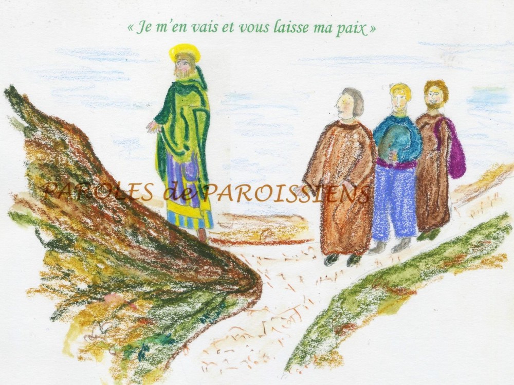 vangile selon saint Jean 14,23-29
En ce temps-l, Jsus disait  ses disciples : Si quelquun maime, il gardera ma parole ; mon Pre laimera, nous viendrons vers lui et, chez lui, nous nous ferons une demeure. Celui qui ne maime pas ne garde pas mes paroles. Or, la parole que vous entendez nest pas de moi : elle est du Pre, qui ma envoy. Je vous parle ainsi, tant que je demeure avec vous ; mais le Dfenseur, lEsprit Saint que le Pre enverra en mon nom, lui, vous enseignera tout, et il vous fera souvenir de tout ce que je vous ai dit. Je vous laisse la paix, je vous donne ma paix ; ce nest pas  la manire du monde que je vous la donne. Que votre cur ne soit pas boulevers ni effray. Vous avez entendu ce que je vous ai dit : Je men vais, et je reviens vers vous. Si vous maimiez, vous seriez dans la joie puisque je pars vers le Pre, car le Pre est plus grand que moi. Je vous ai dit ces choses maintenant, avant quelles narrivent ; ainsi, lorsquelles arriveront, vous croirez.

https://croire.la-croix.com/Definitions/Bible/6e-dimanche-Paques-C-2019-05-22-1701023639

Commentaire du Pre Gabriel Ringlet