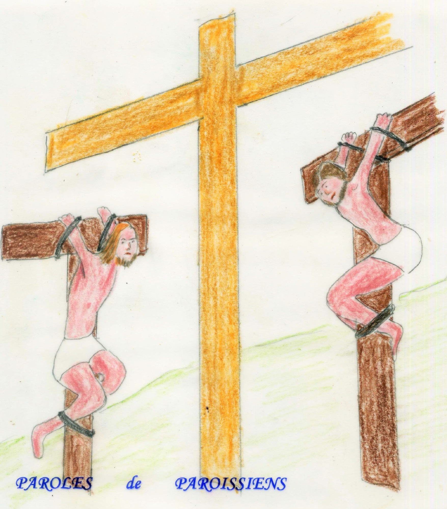 Évangile selon saint Luc 23,35-43
En ce temps-là, on venait de crucifier Jésus, et le peuple restait là à observer. Les chefs tournaient Jésus en dérision et disaient : « Il en a sauvé d’autres : qu’il se sauve lui-même, s’il est le Messie de Dieu, l’Élu ! » Les soldats aussi se moquaient de lui ; s’approchant, ils lui présentaient de la boisson vinaigrée, en disant : « Si tu es le roi des Juifs, sauve-toi toi-même ! »
Il y avait aussi une inscription au-dessus de lui : « Celui-ci est le roi des Juifs. » L’un des malfaiteurs suspendus en croix l’injuriait : « N’es-tu pas le Christ ? Sauve-toi toi-même, et nous aussi ! » Mais l’autre lui fit de vifs reproches : « Tu ne crains donc pas Dieu ! Tu es pourtant un condamné, toi aussi ! Et puis, pour nous, c’est juste : après ce que nous avons fait, nous avons ce que nous méritons. Mais lui, il n’a rien fait de mal. » Et il disait : « Jésus, souviens-toi de moi quand tu viendras dans ton Royaume. » Jésus lui déclara : « Amen, je te le dis : aujourd’hui, avec moi, tu seras dans le Paradis. »
https://dimancheprochain.org/10190-34eme-dimanche-du-temps-ordinaire/ Évangile selon saint Luc 23,35-43
En ce temps-là, on venait de crucifier Jésus, et le peuple restait là à observer. Les chefs tournaient Jésus en dérision et disaient : « Il en a sauvé d’autres : qu’il se sauve lui-même, s’il est le Messie de Dieu, l’Élu ! » Les soldats aussi se moquaient de lui ; s’approchant, ils lui présentaient de la boisson vinaigrée, en disant : « Si tu es le roi des Juifs, sauve-toi toi-même ! »
Il y avait aussi une inscription au-dessus de lui : « Celui-ci est le roi des Juifs. » L’un des malfaiteurs suspendus en croix l’injuriait : « N’es-tu pas le Christ ? Sauve-toi toi-même, et nous aussi ! » Mais l’autre lui fit de vifs reproches : « Tu ne crains donc pas Dieu ! Tu es pourtant un condamné, toi aussi ! Et puis, pour nous, c’est juste : après ce que nous avons fait, nous avons ce que nous méritons. Mais lui, il n’a rien fait de mal. » Et il disait : « Jésus, souviens-toi de moi quand tu viendras dans ton Royaume. » Jésus lui déclara : « Amen, je te le dis : aujourd’hui, avec moi, tu seras dans le Paradis. »
https://dimancheprochain.org/10190-34eme-dimanche-du-temps-ordinaire/