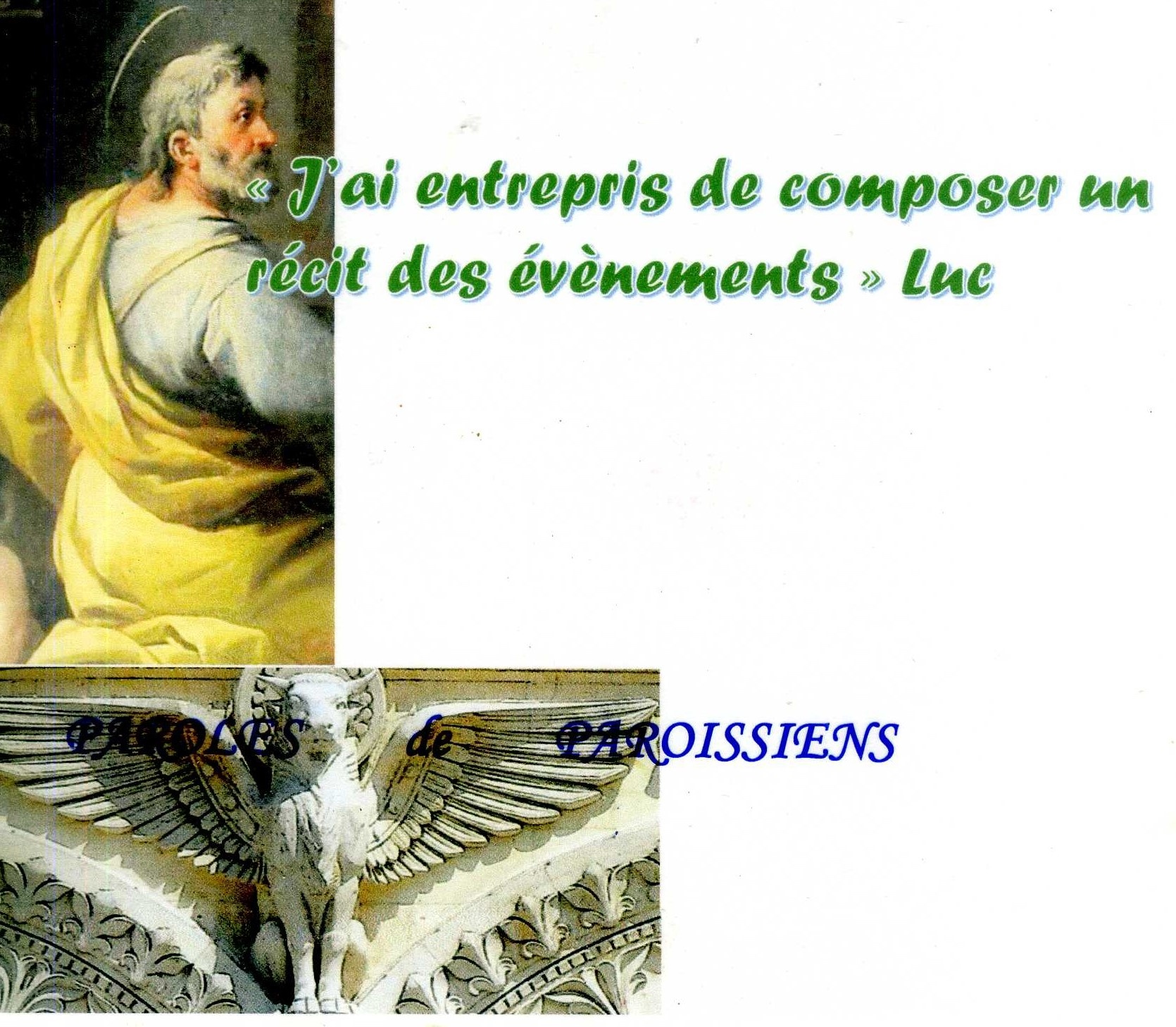 Évangile selon saint Luc 1,1-4;4,14-21
Beaucoup ont entrepris de composer un récit des événements qui se sont accomplis parmi nous, d’après ce que nous ont transmis ceux qui, dès le commencement, furent témoins oculaires et serviteurs de la Parole. C’est pourquoi j’ai décidé, moi aussi, après avoir recueilli avec précision des informations concernant tout ce qui s’est passé depuis le début, d’écrire pour toi, excellent Théophile, un exposé suivi, afin que tu te rendes bien compte de la solidité des enseignements que tu as entendus.
En ce temps-là, lorsque Jésus, dans la puissance de l’Esprit, revint en Galilée, sa renommée se répandit dans toute la région. Il enseignait dans les synagogues, et tout le monde faisait son éloge. Il vint à Nazareth, où il avait été élevé. Selon son habitude, il entra dans la synagogue le jour du sabbat, et il se leva pour faire la lecture. On lui remit le livre du prophète Isaïe. Il ouvrit le livre et trouva le passage où il est écrit : L’Esprit du Seigneur est sur moi parce que le Seigneur m’a consacré par l’onction. Il m’a envoyé porter la Bonne Nouvelle aux pauvres, annoncer aux captifs leur libération, et aux aveugles qu’ils retrouveront la vue, remettre en liberté les opprimés, annoncer une année favorable accordée par le Seigneur. Jésus referma le livre, le rendit au servant et s’assit. Tous, dans la synagogue, avaient les yeux fixés sur lui. Alors il se mit à leur dire : « Aujourd’hui s’accomplit ce passage de l’Écriture que vous venez d’entendre ».
https://dimancheprochain.org/9727-3eme-dimanche-du-temps-ordinaire-3/ Évangile selon saint Luc 1,1-4;4,14-21
Beaucoup ont entrepris de composer un récit des événements qui se sont accomplis parmi nous, d’après ce que nous ont transmis ceux qui, dès le commencement, furent témoins oculaires et serviteurs de la Parole. C’est pourquoi j’ai décidé, moi aussi, après avoir recueilli avec précision des informations concernant tout ce qui s’est passé depuis le début, d’écrire pour toi, excellent Théophile, un exposé suivi, afin que tu te rendes bien compte de la solidité des enseignements que tu as entendus.
En ce temps-là, lorsque Jésus, dans la puissance de l’Esprit, revint en Galilée, sa renommée se répandit dans toute la région. Il enseignait dans les synagogues, et tout le monde faisait son éloge. Il vint à Nazareth, où il avait été élevé. Selon son habitude, il entra dans la synagogue le jour du sabbat, et il se leva pour faire la lecture. On lui remit le livre du prophète Isaïe. Il ouvrit le livre et trouva le passage où il est écrit : L’Esprit du Seigneur est sur moi parce que le Seigneur m’a consacré par l’onction. Il m’a envoyé porter la Bonne Nouvelle aux pauvres, annoncer aux captifs leur libération, et aux aveugles qu’ils retrouveront la vue, remettre en liberté les opprimés, annoncer une année favorable accordée par le Seigneur. Jésus referma le livre, le rendit au servant et s’assit. Tous, dans la synagogue, avaient les yeux fixés sur lui. Alors il se mit à leur dire : « Aujourd’hui s’accomplit ce passage de l’Écriture que vous venez d’entendre ».
https://dimancheprochain.org/9727-3eme-dimanche-du-temps-ordinaire-3/