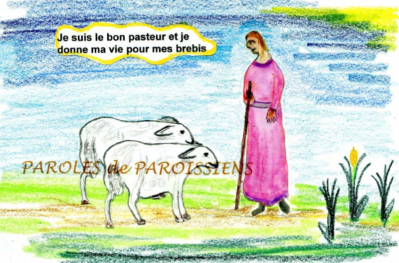 Moi, je suis le bon pasteur ; je connais mes brebis, et mes brebis me connaissent, comme le Père me connaît, et que je connais le Père ; et je donne ma vie pour mes brebis. J’ai encore d’autres brebis, qui ne sont pas de cet enclos : celles-là aussi, il faut que je les conduise. Elles écouteront ma voix : il y aura un seul troupeau et un seul pasteur. Voici pourquoi le Père m’aime : parce que je donne ma vie, pour la recevoir de nouveau. Nul ne peut me l’enlever : je la donne de moi-même. J’ai le pouvoir de la donner, j’ai aussi le pouvoir de la recevoir de nouveau : voilà le commandement que j’ai reçu de mon Père. » Moi, je suis le bon pasteur ; je connais mes brebis, et mes brebis me connaissent, comme le Père me connaît, et que je connais le Père ; et je donne ma vie pour mes brebis. J’ai encore d’autres brebis, qui ne sont pas de cet enclos : celles-là aussi, il faut que je les conduise. Elles écouteront ma voix : il y aura un seul troupeau et un seul pasteur. Voici pourquoi le Père m’aime : parce que je donne ma vie, pour la recevoir de nouveau. Nul ne peut me l’enlever : je la donne de moi-même. J’ai le pouvoir de la donner, j’ai aussi le pouvoir de la recevoir de nouveau : voilà le commandement que j’ai reçu de mon Père. »