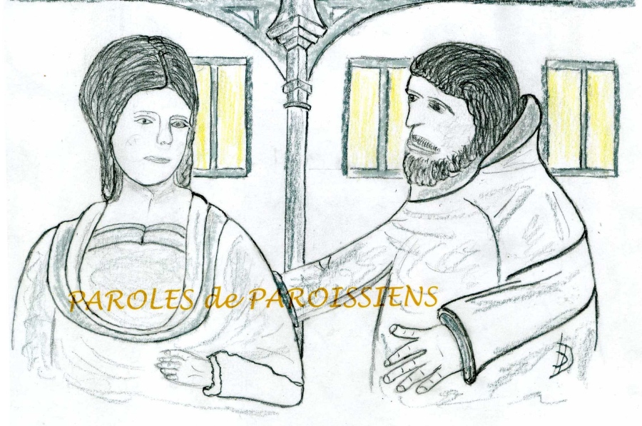 Évangile selon saint Matthieu 1,18-24
Voici comment fut engendré Jésus Christ : Marie, sa mère, avait été accordée en mariage à Joseph ; avant qu’ils aient habité ensemble, elle fut enceinte par l’action de l’Esprit Saint. Joseph, son époux, qui était un homme juste, et ne voulait pas la dénoncer publiquement, décida de la renvoyer en secret. Comme il avait formé ce projet, voici que l’ange du Seigneur lui apparut en songe et lui dit : « Joseph, fils de David, ne crains pas de prendre chez toi Marie, ton épouse, puisque l’enfant qui est engendré en elle vient de l’Esprit Saint ; elle enfantera un fils, et tu lui donneras le nom de Jésus (c’est-à-dire : Le-Seigneur-sauve), car c’est lui qui sauvera son peuple de ses péchés. » Tout cela est arrivé pour que soit accomplie la parole du Seigneur prononcée par le prophète : Voici que la Vierge concevra, et elle enfantera un fils ; on lui donnera le nom d’Emmanuel, qui se traduit : « Dieu-avec-nous ».
Quand Joseph se réveilla, il fit ce que l’ange du Seigneur lui avait prescrit : il prit chez lui son épouse.
http://croire.la-croix.com/Textes-du-dimanche/2016/4e-dimanche-de-l-Avent-dimanche-18-decembre-2016/Recevoir-le-Salut Évangile selon saint Matthieu 1,18-24
Voici comment fut engendré Jésus Christ : Marie, sa mère, avait été accordée en mariage à Joseph ; avant qu’ils aient habité ensemble, elle fut enceinte par l’action de l’Esprit Saint. Joseph, son époux, qui était un homme juste, et ne voulait pas la dénoncer publiquement, décida de la renvoyer en secret. Comme il avait formé ce projet, voici que l’ange du Seigneur lui apparut en songe et lui dit : « Joseph, fils de David, ne crains pas de prendre chez toi Marie, ton épouse, puisque l’enfant qui est engendré en elle vient de l’Esprit Saint ; elle enfantera un fils, et tu lui donneras le nom de Jésus (c’est-à-dire : Le-Seigneur-sauve), car c’est lui qui sauvera son peuple de ses péchés. » Tout cela est arrivé pour que soit accomplie la parole du Seigneur prononcée par le prophète : Voici que la Vierge concevra, et elle enfantera un fils ; on lui donnera le nom d’Emmanuel, qui se traduit : « Dieu-avec-nous ».
Quand Joseph se réveilla, il fit ce que l’ange du Seigneur lui avait prescrit : il prit chez lui son épouse.
http://croire.la-croix.com/Textes-du-dimanche/2016/4e-dimanche-de-l-Avent-dimanche-18-decembre-2016/Recevoir-le-Salut
