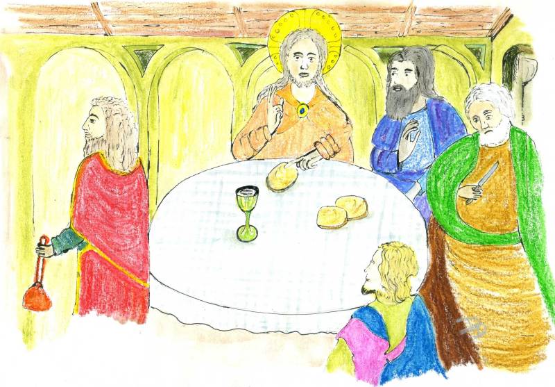 Au cours du dernier repas que Jésus prenait avec ses disciples, quand Judas fut sorti du cénacle, Jésus déclara : « Maintenant le Fils de l'homme est glorifié, et Dieu est glorifié en lui. Si Dieu est glorifié en lui, Dieu aussi le glorifiera; et il le glorifiera bientôt.
Petits enfants, c'est pour peu de temps encore que je suis avec vous. Je vous donne un commandement nouveau: c'est de vous aimer les uns les autres. Comme je vous ai aimés, vous aussi aimez-vous les uns les autres. À ceci, tous reconnaîtront que vous êtes mes disciples : si vous avez de l'amour les uns pour les autres. »
http://www.croire.com/Textes-du-dimanche/2016/5e-dimanche-de-Paques-dimanche-24-avril-2016/Tortueux-chemins-de-la-gloire
Évangile de Jésus Christ selon saint Jean 13, 31-33a.34-35 Au cours du dernier repas que Jésus prenait avec ses disciples, quand Judas fut sorti du cénacle, Jésus déclara : « Maintenant le Fils de l'homme est glorifié, et Dieu est glorifié en lui. Si Dieu est glorifié en lui, Dieu aussi le glorifiera; et il le glorifiera bientôt.
Petits enfants, c'est pour peu de temps encore que je suis avec vous. Je vous donne un commandement nouveau: c'est de vous aimer les uns les autres. Comme je vous ai aimés, vous aussi aimez-vous les uns les autres. À ceci, tous reconnaîtront que vous êtes mes disciples : si vous avez de l'amour les uns pour les autres. »
http://www.croire.com/Textes-du-dimanche/2016/5e-dimanche-de-Paques-dimanche-24-avril-2016/Tortueux-chemins-de-la-gloire
Évangile de Jésus Christ selon saint Jean 13, 31-33a.34-35
