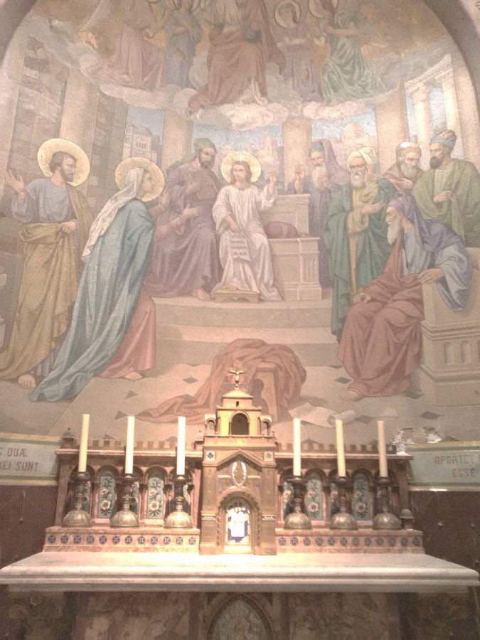 Représentation d'une scène de la Bible. Basilique du Rosaire.